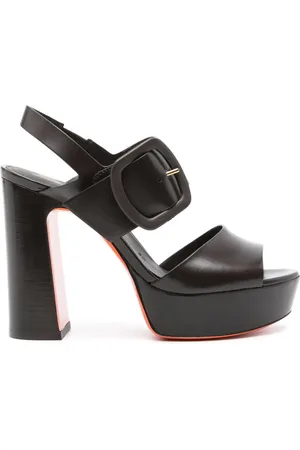 santoni 120mm leather sandals