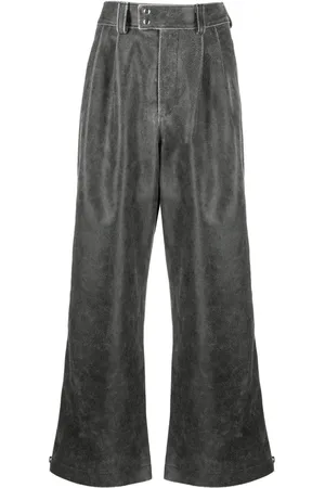 Vaquera Belted suede wide-leg trousers