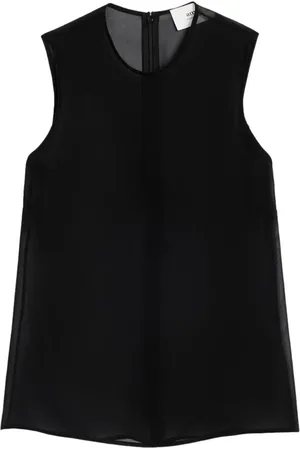 Ami Semi-sheer silk top