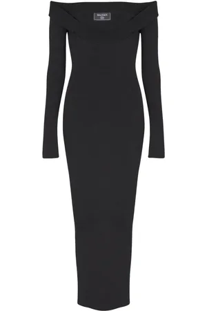 Balmain Ribbed-knit maxi dress