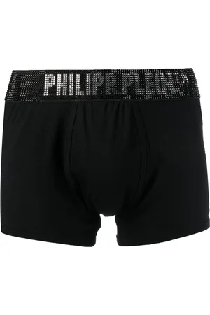 Philipp Plein Stones rhinestone-logo boxers