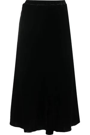 Gold Hawk Velvet maxi skirt