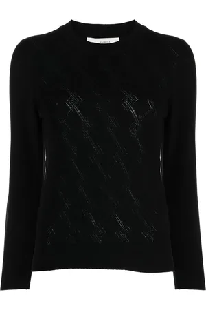 PRINGLE OF SCOTLAND Pointelle-argyle knit cashmere jumper