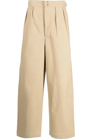 BODE Pleat-detailing cotton trousers