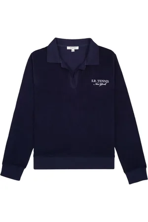 Sporty & Rich SR Tennis terry cloth-effect polo shirt