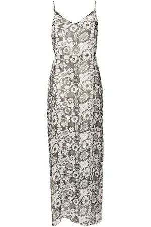 AMIR SLAMA Floral-print beach dress