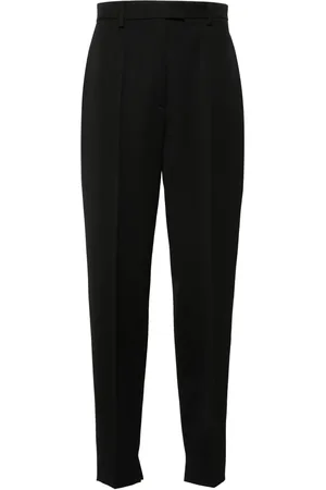 Prada Pressed-crease tapered-leg trousers