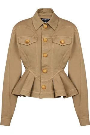 Balmain Ruffled cotton-canvas jacket