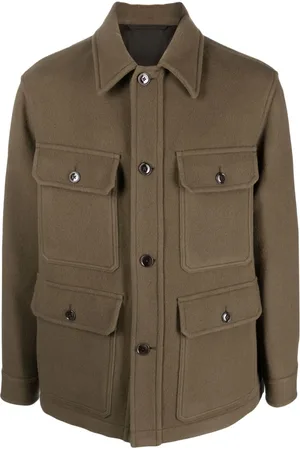 LEMAIRE Button-down wool shirt jacket