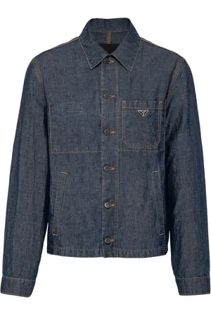 Prada Triangle-logo shirt jacket
