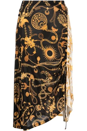 Marine Serre Ornament Moon-print midi skirt