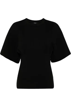 GOEN.J Ruched-detailing cotton T-shirt