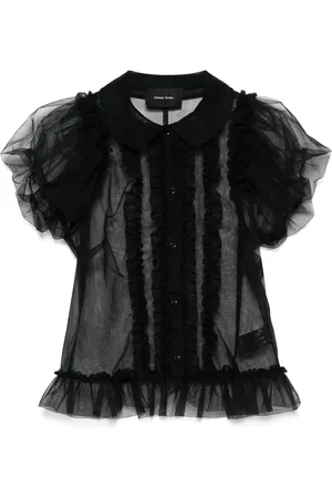Simone Rocha Ruffled sheer blouse