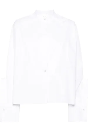 Jil Sander Cropped cotton poplin shirt