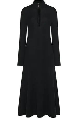ROSETTA GETTY Zip-up ribbed knit dress