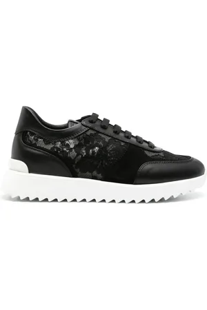 LE SILLA Chantilly-lace leather sneakers