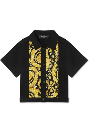 VERSACE Barocco-print panelled shirt