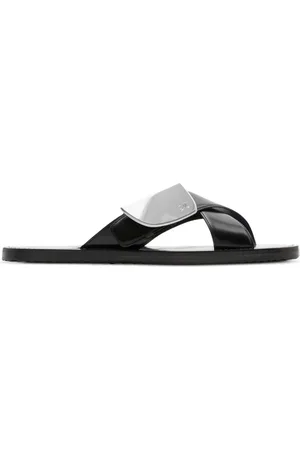Burberry Strip Shield leather slides