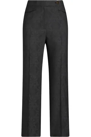 Etro Floral-jacquard trousers