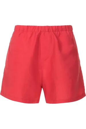 AMIR SLAMA Elasticated-waistband linen shorts