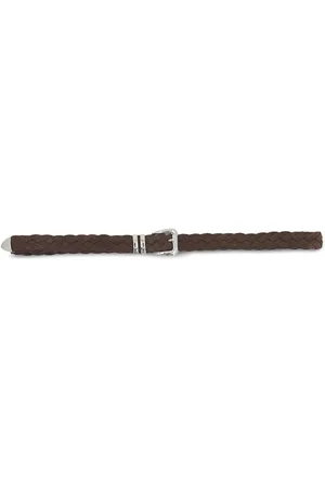 Brunello Cucinelli Interwoven suede belt