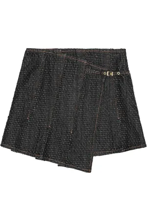 Ganni Wrap denim mini skirt