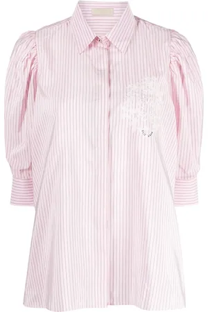 Elie saab Logo-embroidered pinstripe shirt