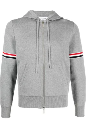 Thom Browne Striped zip-up hoodie