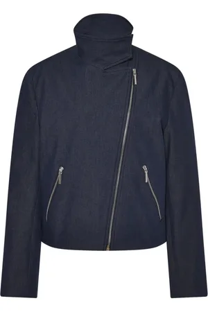 ROSETTA GETTY Funnel-neck twill-weave jacket