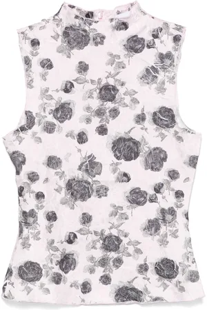 Ganni Floral-print top