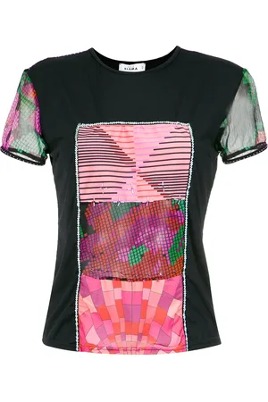 AMIR SLAMA Panels beaded blouse
