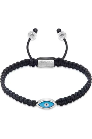 Nialaya Evil eye-charm braided bracelet