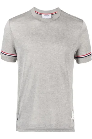 Thom Browne Grosgrain-loop short-sleeve T-shirt