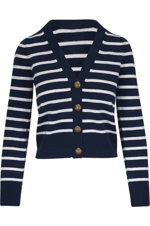 VERONICA BEARD Striped cashmere cardigan