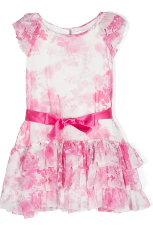 MONNALISA Floral-print ruffle-detail dress