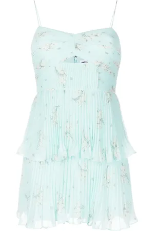 Self-Portrait Floral-print tiered chiffon minidress