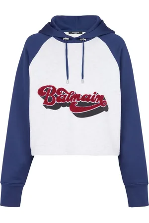Balmain Logo-print raglan-sleeve hoodie