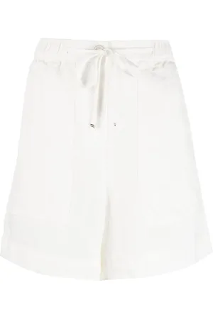 Tommy Hilfiger High-waisted drawstring linen shorts