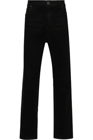 Balmain Logo-embroidered straight-leg jeans