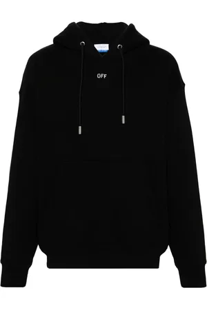 OFF-WHITE Drawstring organic cotton hoodie