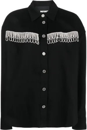 ROTATE Crystal-embellished long-sleeve shirt