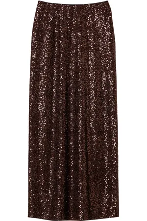 Twin-Set Sequin-embellished maxi skirt
