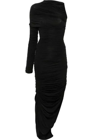MUGLER Ruched asymmetrical dress