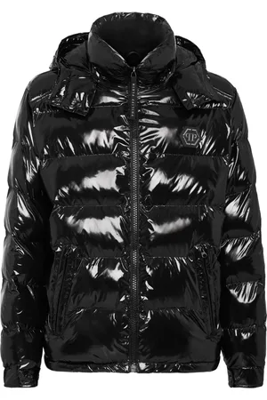 Philipp Plein Hexagon logo-plaque padded jacket