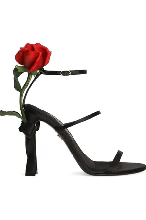 Dolce & Gabbana 105mm rose-appliqu?? sandals