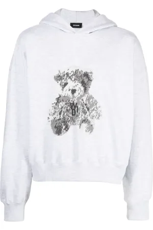 We11 Done Logo-patch cotton hoodie