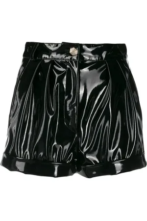 Philipp Plein Coated high-wasted shorts