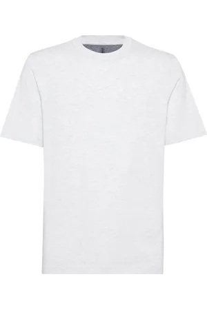 Brunello Cucinelli M??lange-effect cotton-blend T-shirt