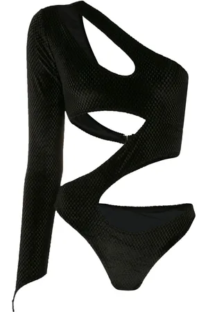 AMIR SLAMA Cut-out detail velvet body
