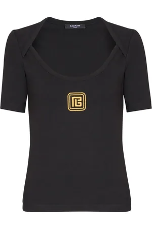 Balmain PB logo-embroidered T-shirt